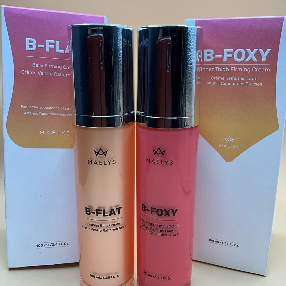 MAELYS COSMETICS B-FLAT and B-FOXY Firming Cream Set - Peach and Pink
